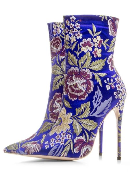 2020 satin embroidered women's high-size shoes toe ankle stiletto winter and boots h1lh, Black
2020 satin embroidered women's high-size shoes toe ankle stiletto winter and boots h1lh, Black