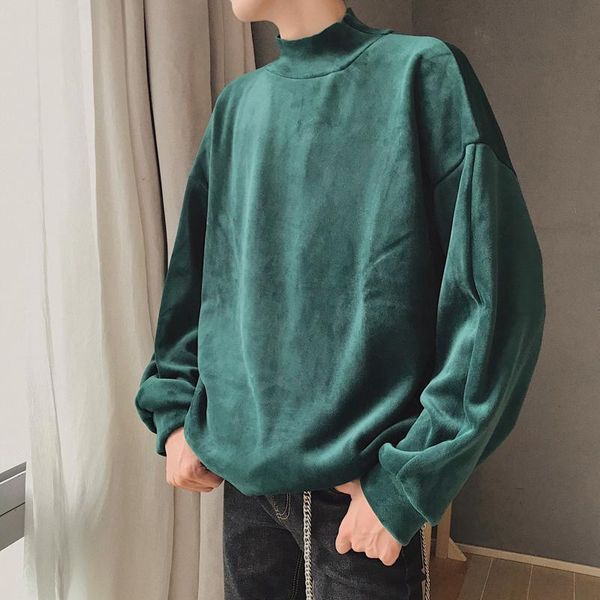 2020 men's fashion thicken velvet fabric coats high collar pullovers loose hoodies casual brand 4 color sweatshirts size m-xl, Black
2020 men's fashion thicken velvet fabric coats high collar pullovers loose hoodies casual brand 4 color sweatshirts size m-xl, Black