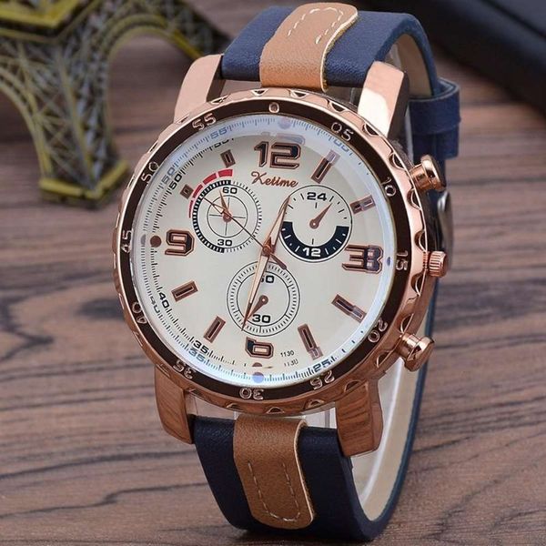 blu korean fashion colorful ray watch men's sports three eyelid quartz watch, Slivery;brown
blu korean fashion colorful ray watch men's sports three eyelid quartz watch, Slivery;brown