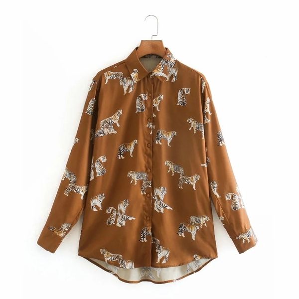 women tiger print long sleeve shirts femme turn-down collar blouse casual lady loose smock blusas s7875 201202, White
women tiger print long sleeve shirts femme turn-down collar blouse casual lady loose smock blusas s7875 201202, White