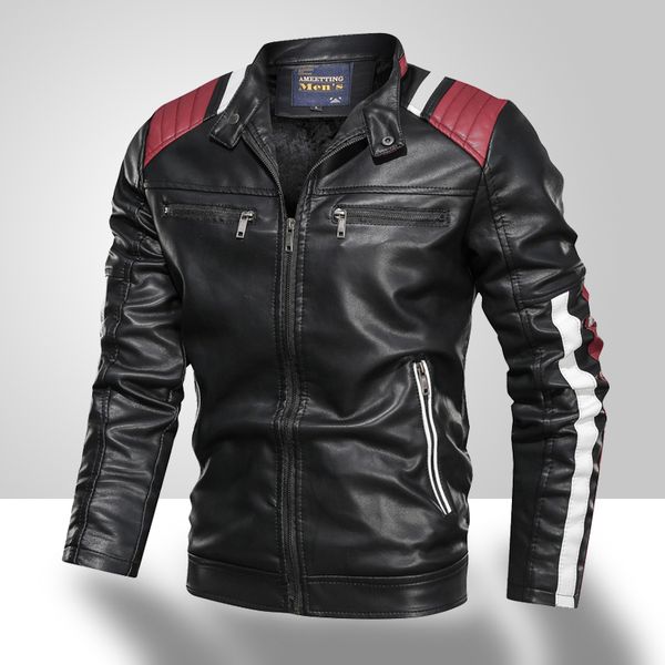 fashion mens vintage cool motorcycle faux leather jacket autumn winter long sleeve jacket coat stand collar club bomber jacket 201118, Black;brown
fashion mens vintage cool motorcycle faux leather jacket autumn winter long sleeve jacket coat stand collar club bomber jacket 201118, Black;brown