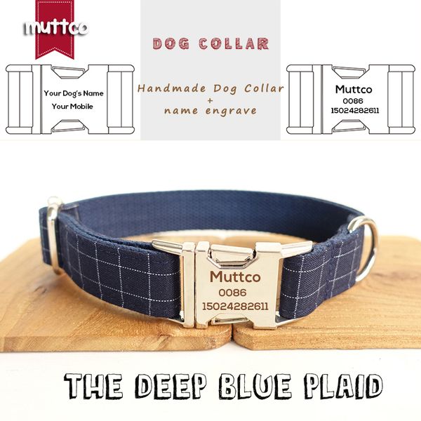 muttco leser engraved retailing cool handmade the deep blue plaid 5 sizes dog collar udc021 1020
muttco leser engraved retailing cool handmade the deep blue plaid 5 sizes dog collar udc021 1020