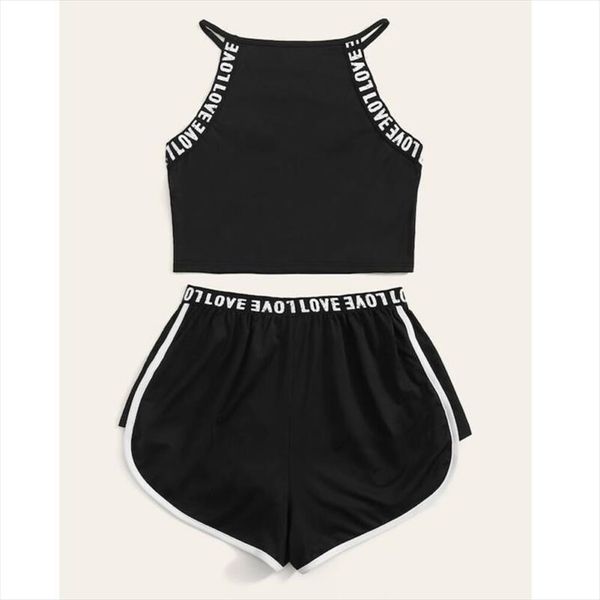 2019 summer stretch active wear two pieces sets camis shorts women fashion casual streetwear ladies short jogging suits, Gray
2019 summer stretch active wear two pieces sets camis shorts women fashion casual streetwear ladies short jogging suits, Gray