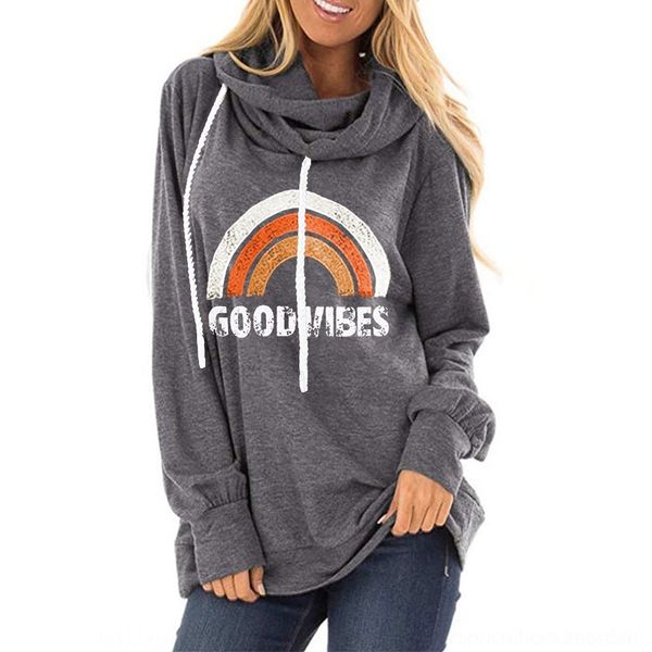 a20u4 2020 women's long hooded good vibes t-shirt drawstring sweater rainbow print loose round neck sweatersweater sleeve t-shirt rzweh, Black
a20u4 2020 women's long hooded good vibes t-shirt drawstring sweater rainbow print loose round neck sweatersweater sleeve t-shirt rzweh, Black