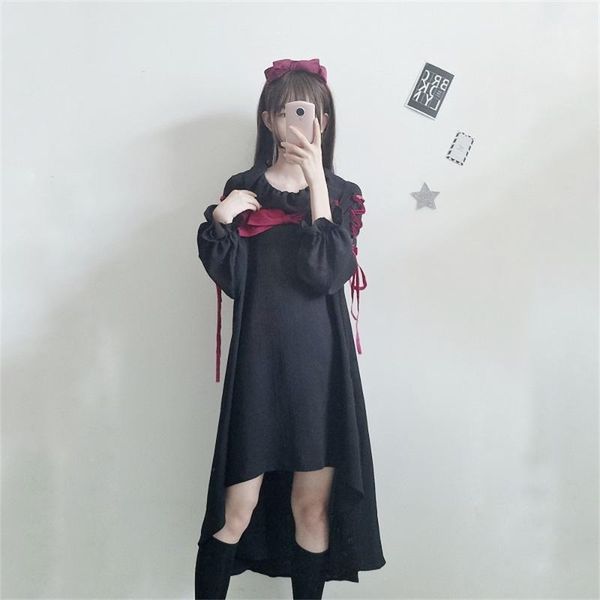 vintage sweet soft girls kawaii woman black dress 2020 new summer preppy style o-neck butterfly sleeve cute lady clothing female1, Black;gray
vintage sweet soft girls kawaii woman black dress 2020 new summer preppy style o-neck butterfly sleeve cute lady clothing female1, Black;gray