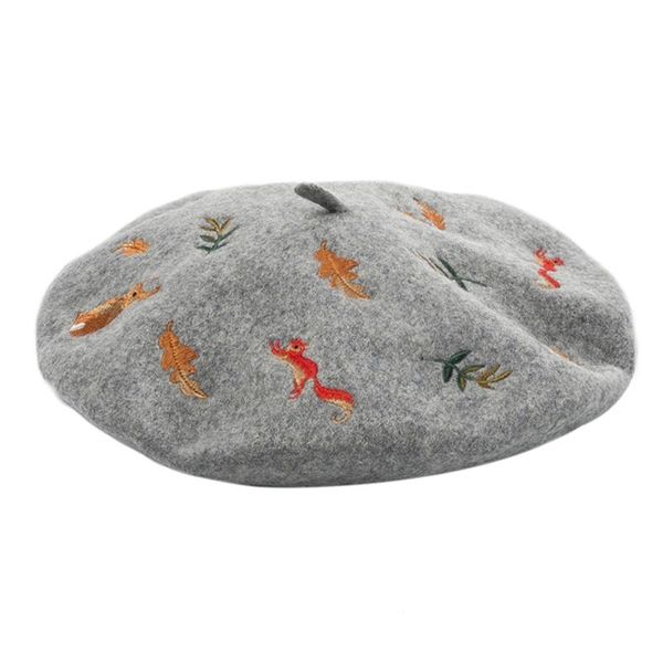 berets women winter faux wool beret cap cartoon squirrel embroidery painter hat lx9e, Blue;gray
berets women winter faux wool beret cap cartoon squirrel embroidery painter hat lx9e, Blue;gray