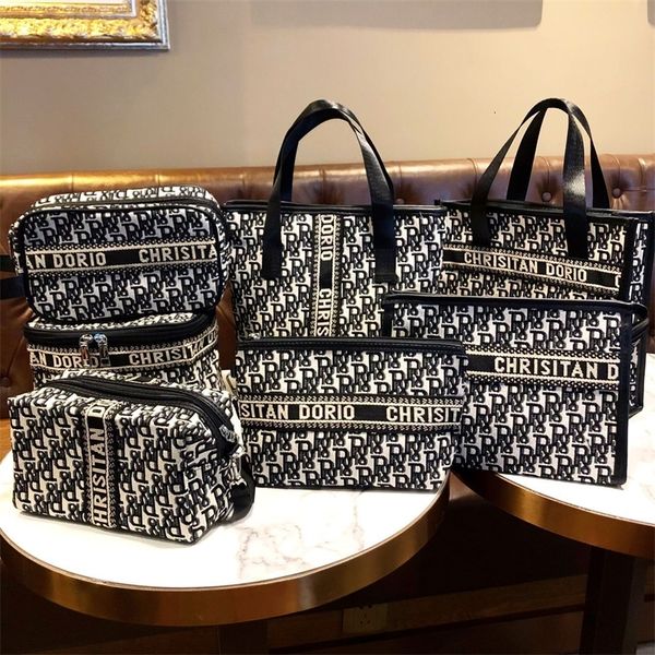 canvas black and white r letter portable cosmetic bag fashion handbag large capacity mommy simple storage bag
canvas black and white r letter portable cosmetic bag fashion handbag large capacity mommy simple storage bag