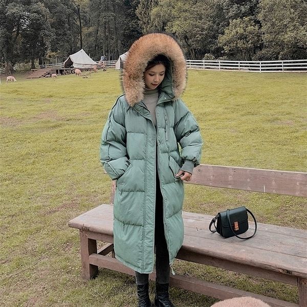 fashion long hooded down parka ladies coat new warm winter jacket women loose big fur collar oversize chic coat female 201201, Black
fashion long hooded down parka ladies coat new warm winter jacket women loose big fur collar oversize chic coat female 201201, Black