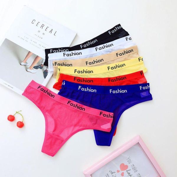 fashion letter print women thongs and g strings low waist mesh transparent panties thong t-back underwear1, Black;white
fashion letter print women thongs and g strings low waist mesh transparent panties thong t-back underwear1, Black;white