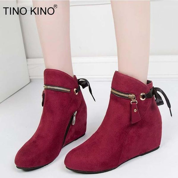 women boots wedge high heels suede ankle ladies shoes zipper lace up shoes woman fashion comfort footwear female autumn, Black
women boots wedge high heels suede ankle ladies shoes zipper lace up shoes woman fashion comfort footwear female autumn, Black