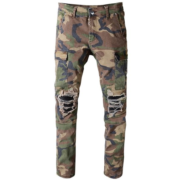 big size men's camouflage patchwork military biker jeans moto slim fit straight army green pockets cargo denim pants for man 201111, Blue
big size men's camouflage patchwork military biker jeans moto slim fit straight army green pockets cargo denim pants for man 201111, Blue
