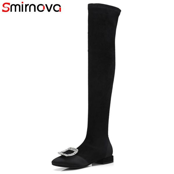boots smirnova 2021 fashion over the knee stretch fabric+suede leather round toe square heels rhinestone women, Black
boots smirnova 2021 fashion over the knee stretch fabric+suede leather round toe square heels rhinestone women, Black