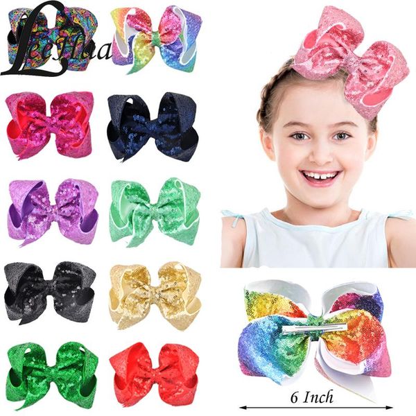 29 colors 6 inch colorful sequins large bow with clips boutique girls hair accessories barrette hairpins bowknot kids headwear, Slivery;white
29 colors 6 inch colorful sequins large bow with clips boutique girls hair accessories barrette hairpins bowknot kids headwear, Slivery;white