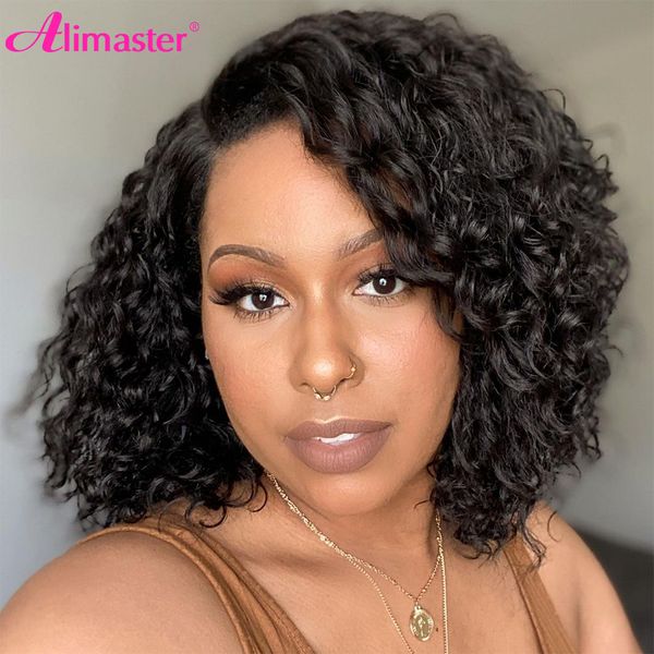 curly human hair wig short bob wig human hair wigs for women human hair pixie cut wig brazilian machine made, Black
curly human hair wig short bob wig human hair wigs for women human hair pixie cut wig brazilian machine made, Black