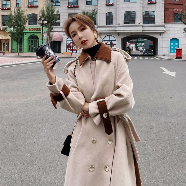 winter clothes women chic korean elegant long bandage trench woolen coat female plus size double breasted windbreaker overcoat1, Black
winter clothes women chic korean elegant long bandage trench woolen coat female plus size double breasted windbreaker overcoat1, Black
