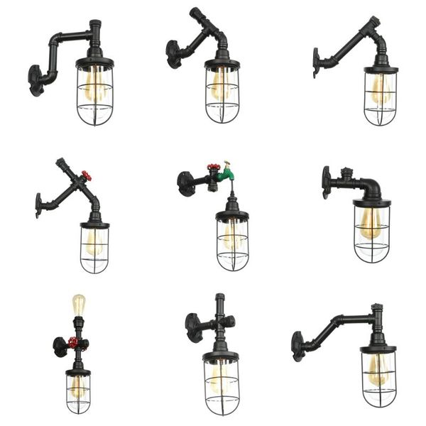 wall lamp retro industrial steam punk iron light e27 vintage water pipe lamps home indoor sconce lights bar arts decoration
wall lamp retro industrial steam punk iron light e27 vintage water pipe lamps home indoor sconce lights bar arts decoration