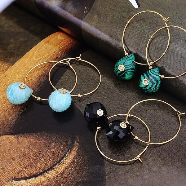 dangle & chandelier noomi 30mm women's stainless steel earrings fashion sweet section drop shape crystal natural stone five color jewel, Silver
dangle & chandelier noomi 30mm women's stainless steel earrings fashion sweet section drop shape crystal natural stone five color jewel, Silver