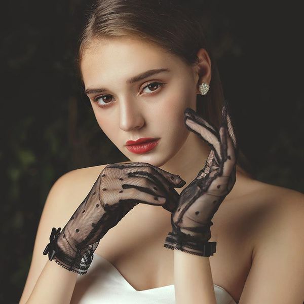 wedding gloves transparent dot tulle fishnet gloves black ivory wrist length bridal gloves finger short wedding accessories h jllrlo, White
wedding gloves transparent dot tulle fishnet gloves black ivory wrist length bridal gloves finger short wedding accessories h jllrlo, White