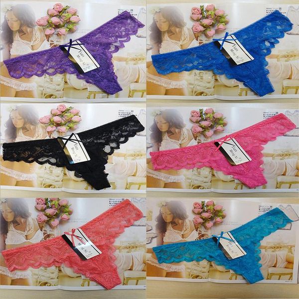 women's panties lace thong low waist transparent women hollow out breathable briefs bow underwear, Black;pink
women's panties lace thong low waist transparent women hollow out breathable briefs bow underwear, Black;pink