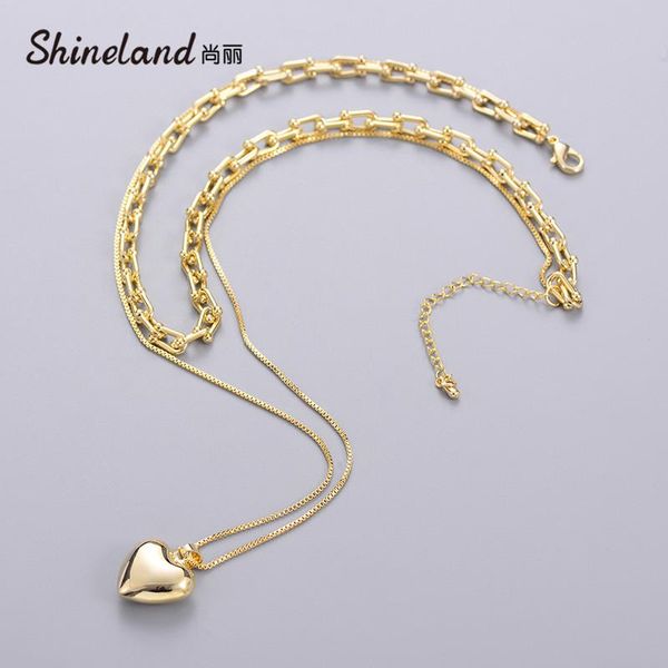 chains shineland trendy metal necklaces gold silver color love heart multi layer pendants for women punk jewelry accessories gift
chains shineland trendy metal necklaces gold silver color love heart multi layer pendants for women punk jewelry accessories gift