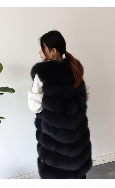 oftbuy 2020 spring autumn jacket women real fur vest female big natural fox fur long parka sleeveless coat luxury streetwear new, Black 
oftbuy 2020 spring autumn jacket women real fur vest female big natural fox fur long parka sleeveless coat luxury streetwear new, Black