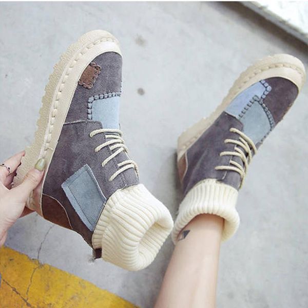 2020 new women lace up sock mid-calf boots ladies shoes fashion woman comfortable flats female round toe women's footwear, Black
2020 new women lace up sock mid-calf boots ladies shoes fashion woman comfortable flats female round toe women's footwear, Black