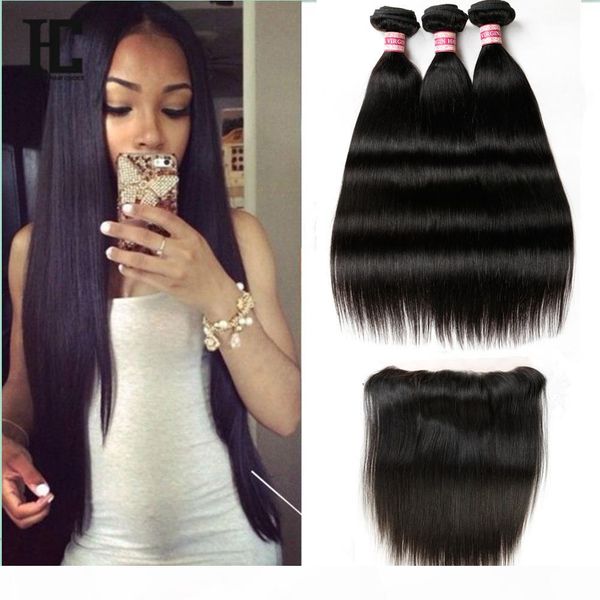 brazilian virgin human hair straight with lace frontal closure 3 bundles with frontal closure lace closure 8-20 inch, Black;brown
brazilian virgin human hair straight with lace frontal closure 3 bundles with frontal closure lace closure 8-20 inch, Black;brown