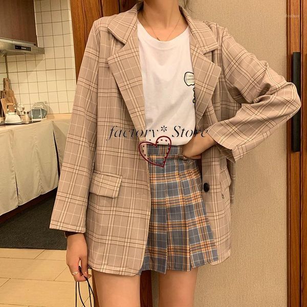 plaid suit long-sleeved coat women's spring and autumn casual small suit thin 2020 new korean style all-match net red retro1, White;black
plaid suit long-sleeved coat women's spring and autumn casual small suit thin 2020 new korean style all-match net red retro1, White;black