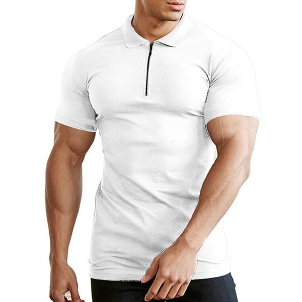 shirt men clothing zuipper turndown collar short sleeve summer slim fitness gym sports streetwear men's shirts polo, White;black
shirt men clothing zuipper turndown collar short sleeve summer slim fitness gym sports streetwear men's shirts polo, White;black