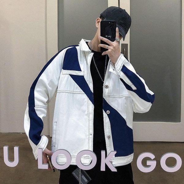 spring men stylist jackets retro work clothes color matching jacket men's korean fashion students' loose bf casual outdoor long sl, Black;brown
spring men stylist jackets retro work clothes color matching jacket men's korean fashion students' loose bf casual outdoor long sl, Black;brown