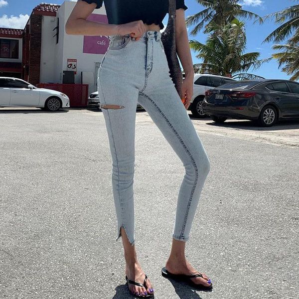 streetwear light blue high waist stretch skinny women jeans pants split cuff ripped hole female pencil jeans 2019 women trousers
streetwear light blue high waist stretch skinny women jeans pants split cuff ripped hole female pencil jeans 2019 women trousers