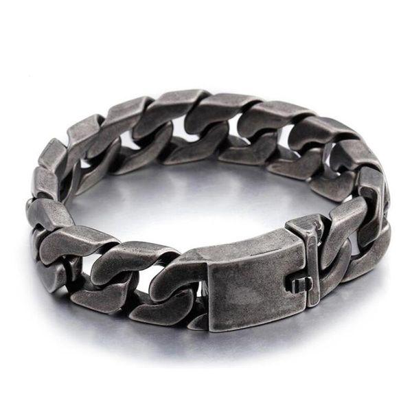 fashion men brush curb chain bracelets punk rock black stainless steel 17/20/25mm wide link biker cuban chain bracelets jewelry
fashion men brush curb chain bracelets punk rock black stainless steel 17/20/25mm wide link biker cuban chain bracelets jewelry