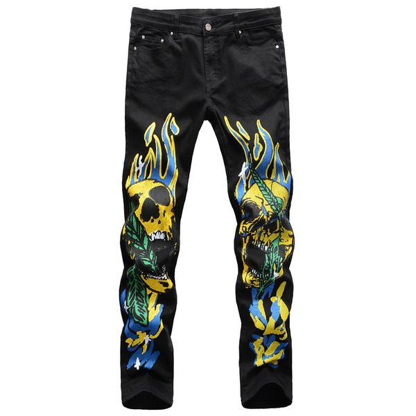 men's jeans aboorun 2021 fashion 3d skull flame printed plus size 42 graffiti pencil denim pants for male, Blue
men's jeans aboorun 2021 fashion 3d skull flame printed plus size 42 graffiti pencil denim pants for male, Blue
