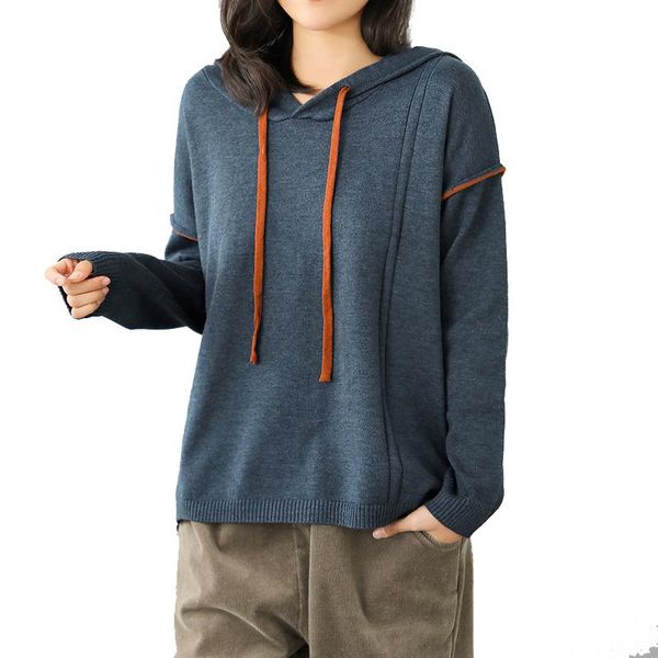 women hooded sweater pullover outwear knit big loose solid casual new for spring autumn a12091503, White;black
women hooded sweater pullover outwear knit big loose solid casual new for spring autumn a12091503, White;black