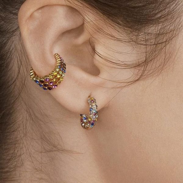hoop & huggie komi 1pc copper micro crystals gems inlaid gold circle earrings for women elegant punk jewelry piercing ear studs k5655, Golden;silver
hoop & huggie komi 1pc copper micro crystals gems inlaid gold circle earrings for women elegant punk jewelry piercing ear studs k5655, Golden;silver