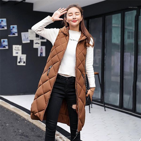 autumn winter women vest medium long thick thin down cotton waistcoat fashion large size hooded sleeveless jacket female xin0781, Black;white
autumn winter women vest medium long thick thin down cotton waistcoat fashion large size hooded sleeveless jacket female xin0781, Black;white