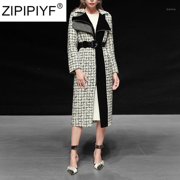 winter fashion european american mosaic irregular lapel design 2020 fashion women zipper cocoon type long tweed coat c21361, Black
winter fashion european american mosaic irregular lapel design 2020 fashion women zipper cocoon type long tweed coat c21361, Black