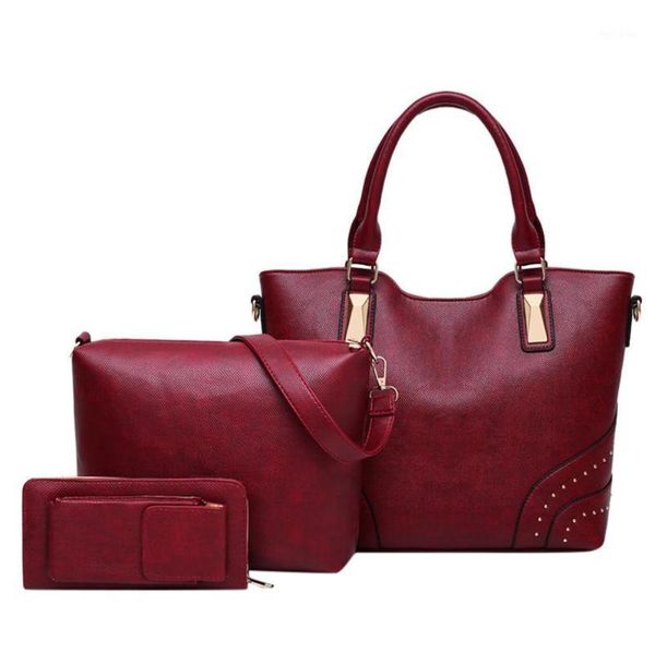 women's fashion simple three-piece solid color leather shoulder bag handbag with lock messenger bags for women bolsa feminina1
women's fashion simple three-piece solid color leather shoulder bag handbag with lock messenger bags for women bolsa feminina1