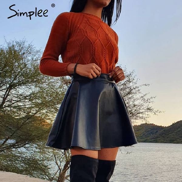 simplee elegant faux leather women mini skirt low waist a-line female black short skirts party club ladies skirts bottoms y200326
simplee elegant faux leather women mini skirt low waist a-line female black short skirts party club ladies skirts bottoms y200326