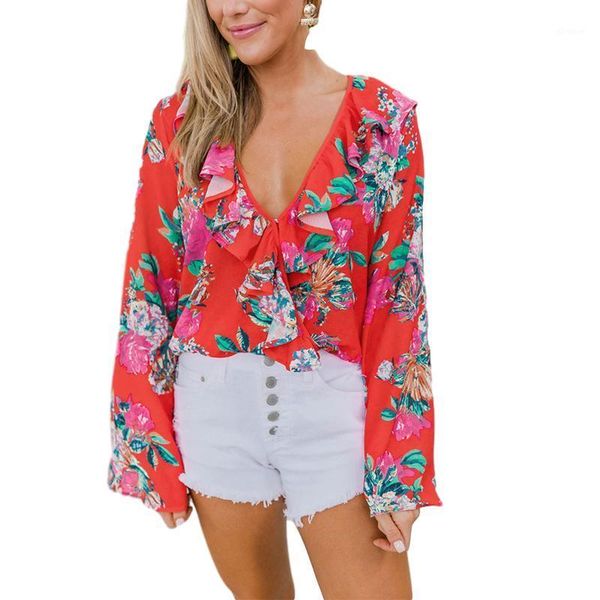 print floral blouse female long sleeve v neck women blouses casual korean style ruffles red blusas ladies autumn y1178a1, White
print floral blouse female long sleeve v neck women blouses casual korean style ruffles red blusas ladies autumn y1178a1, White