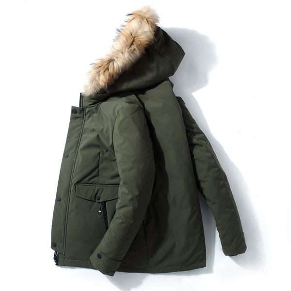 2020 new short padded hooded slim winter jacket men artificial fur collar warm coat 90% white duck down thicken coat, Black;brown
2020 new short padded hooded slim winter jacket men artificial fur collar warm coat 90% white duck down thicken coat, Black;brown