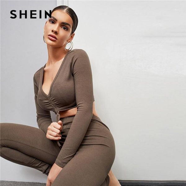 shein drawstring front rib-knit crop and leggings two piece set women autumn long sleeve solid slim fit casual 2 piece sets1, Gray
shein drawstring front rib-knit crop and leggings two piece set women autumn long sleeve solid slim fit casual 2 piece sets1, Gray