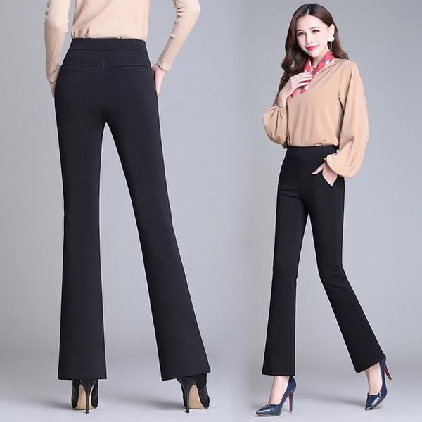 women bells bottom pants trouser stretch slim high waist for autumn winter party eig88 kg-680, Black;white
women bells bottom pants trouser stretch slim high waist for autumn winter party eig88 kg-680, Black;white