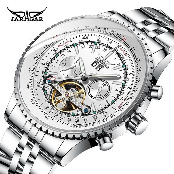 wristwatches mens watches fashion jaragar men automatic mechanical stainless steel tourbillon skeleton relogio masculino1, Slivery;brown
wristwatches mens watches fashion jaragar men automatic mechanical stainless steel tourbillon skeleton relogio masculino1, Slivery;brown