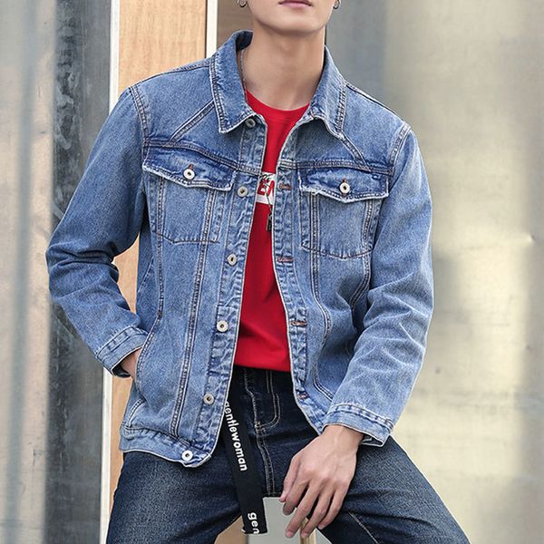 spring man new plus size m-6xl 7xl light blue casual loose denim man-made jean jacket amyn, Black;brown
spring man new plus size m-6xl 7xl light blue casual loose denim man-made jean jacket amyn, Black;brown