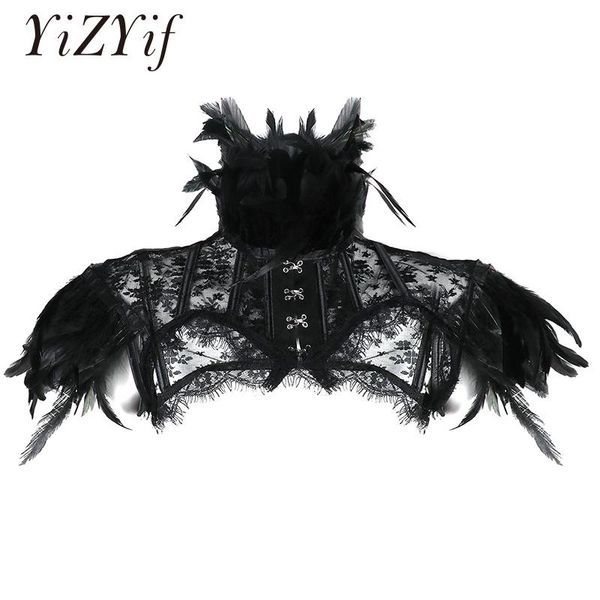feather cape women retro vintage punk gothic wraps feather collar shoulder lace cape bolero shrug halloween costumes, Blue;gray
feather cape women retro vintage punk gothic wraps feather collar shoulder lace cape bolero shrug halloween costumes, Blue;gray