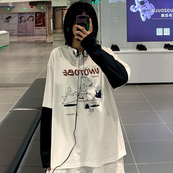 колющие поддельные два swomen insfashionversatileoriginal игровая футболка ночь bf стиле мультфильма печать рыхлый с длинным рукавом случайн, White
колющие поддельные два swomen insfashionversatileoriginal игровая футболка ночь bf стиле мультфильма печать рыхлый с длинным рукавом случайн, White