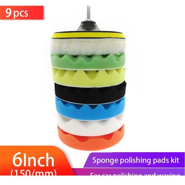 9pcs 6inch buffer sponge pad set car woolen polishing pad kit buffing waxing with m14 drill adaptor for car cleani bbywji
9pcs 6inch buffer sponge pad set car woolen polishing pad kit buffing waxing with m14 drill adaptor for car cleani bbywji