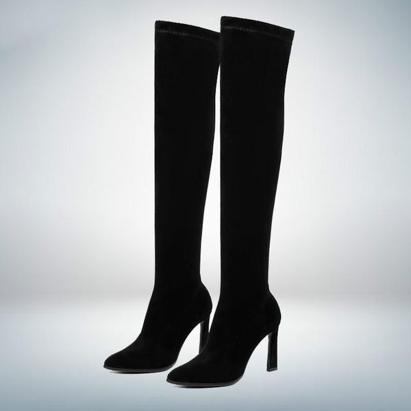 high-heeled women's boots fashion women's shoes pointed toe over the knee boots size 34-43, Black
high-heeled women's boots fashion women's shoes pointed toe over the knee boots size 34-43, Black