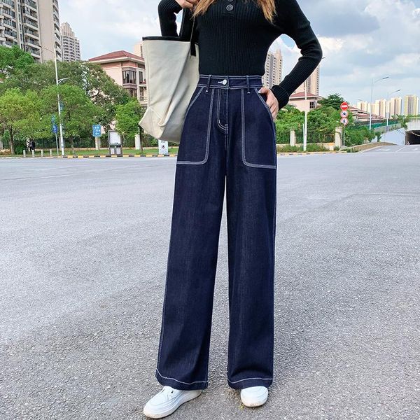 2020 fall fashion stretch dark blue ladies denim wide leg straight leg pants women slim loose retro jeans
2020 fall fashion stretch dark blue ladies denim wide leg straight leg pants women slim loose retro jeans